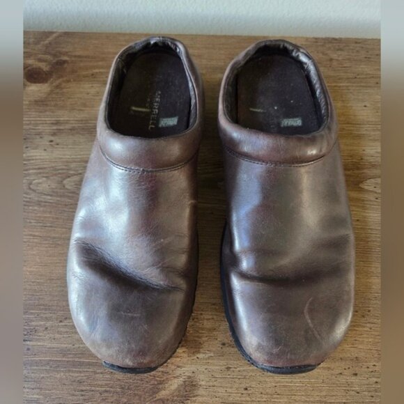 Merrell Womens Dark Brown Slip-On Loafers - Picture 1 of 7